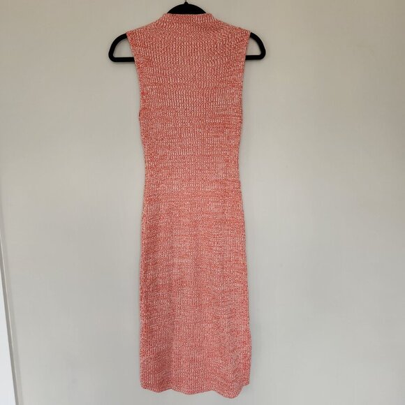 Daily Practice by Anthropologie Ribbed Knit Mock Neck Midi Dress Sz XS Orange  - - Picture 7 of 7